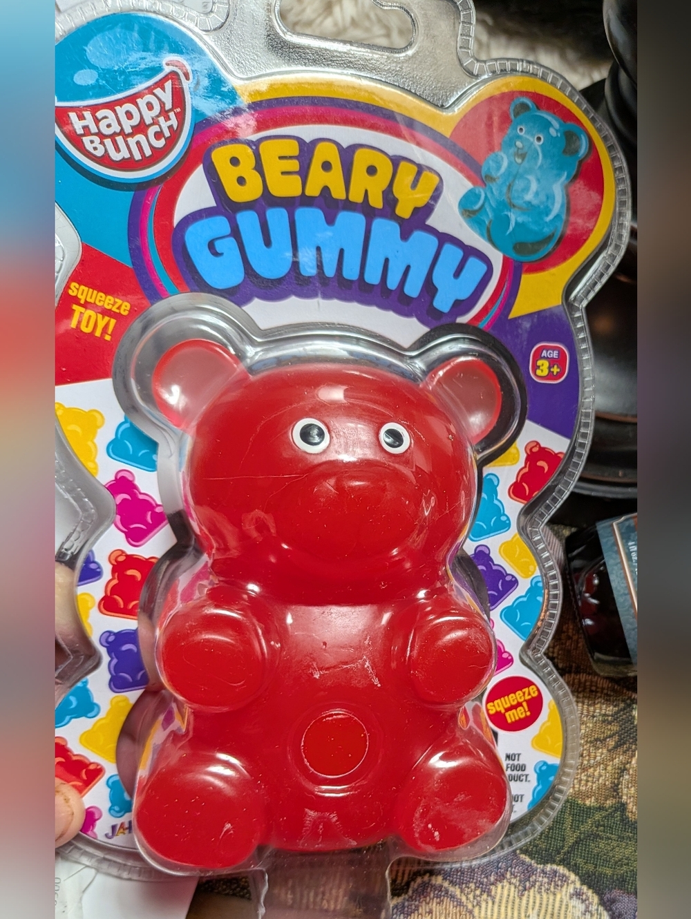 6" Chubby Beary Gummy Squishy Toy - Red